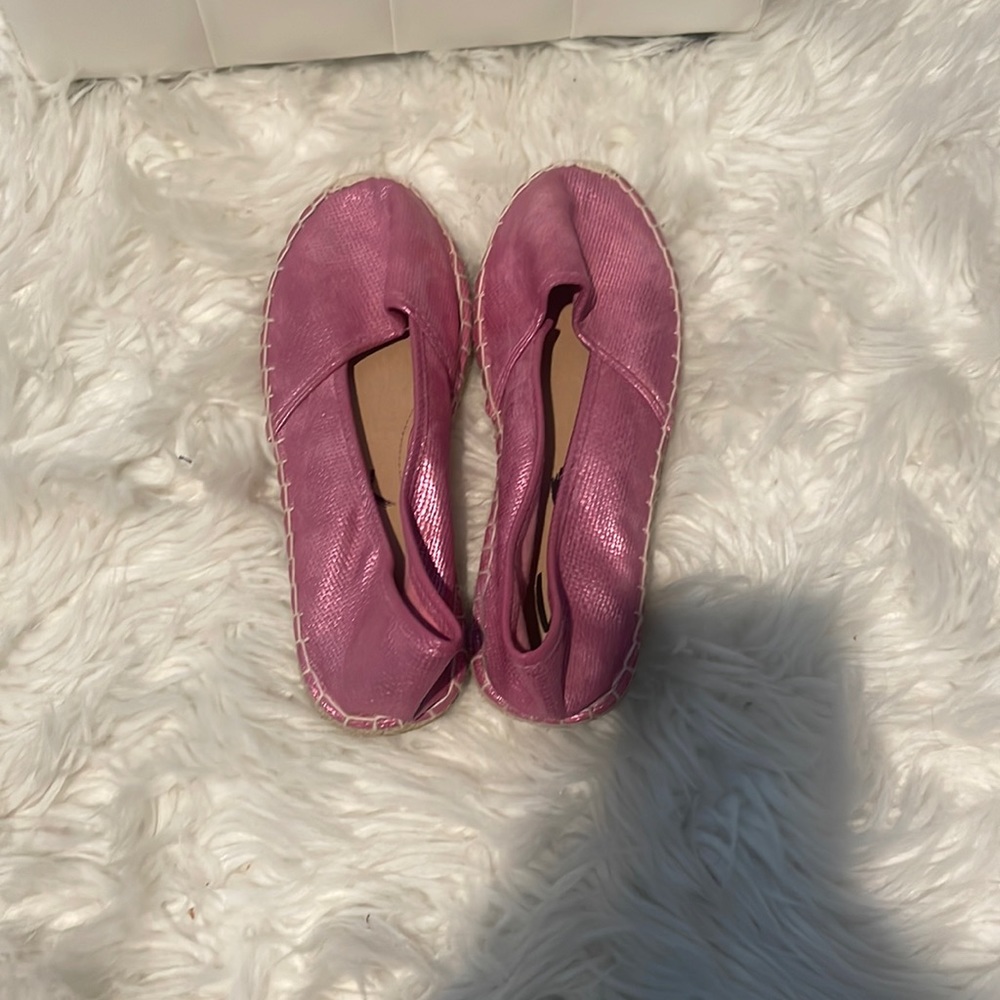 Pink slip on shoes/ espadrilles